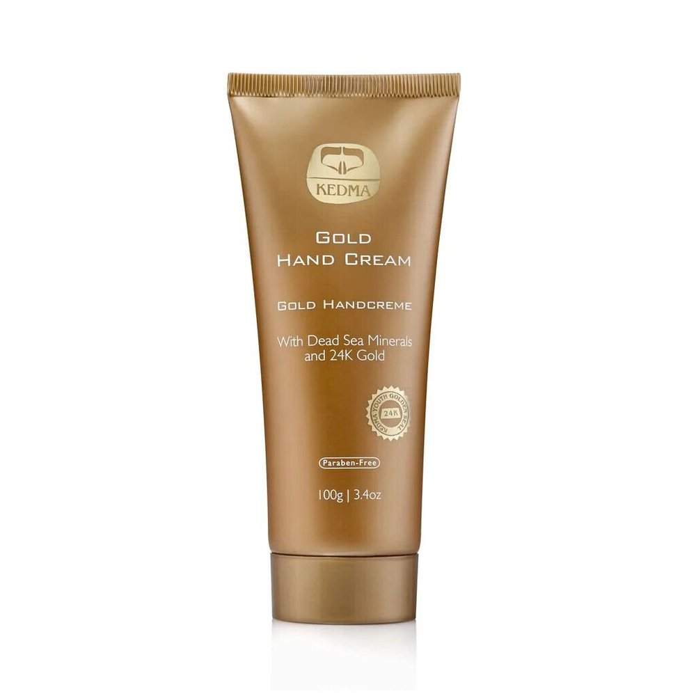 KEDMA GOLD HAND CREAM-DEAD SEA MINERALS & 24K GOLD-3.4 oz/100ml-BRAND NEW-SEALED